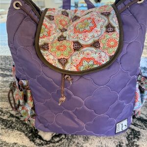 Chic Purple Quilted Women's Backpack